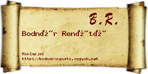 Bodnár Renátó névjegykártya